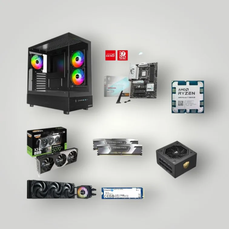 Ryzen 7800x3D PC RTX 5070 Ti